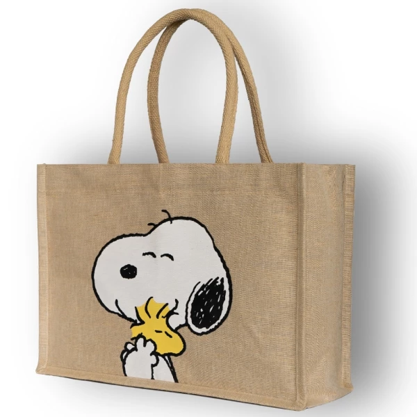 Snoopy Tote Bag Woodstock Juta e Cotone - Tote Bags